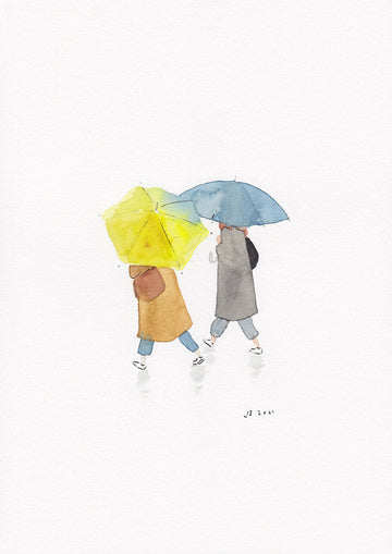 ladies with umbrellas